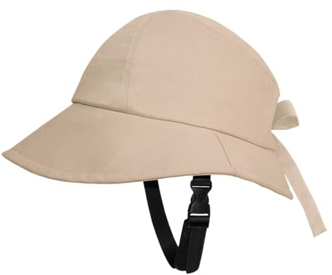Gcroet Casco da Bicicletta a Tesa Larga Protezione UV Cappello da Ciclismo Unisex a Forma Regolabile Cappello da Sole Comodo e Sicuro Casco da Bici per Ciclismo Scolastico (Khaki)...