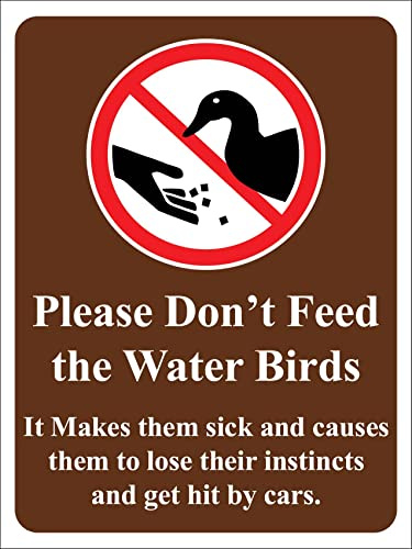 Please Do Not Feed The Water Birds Warning Sign Wall Metal Sign Plaque Tin Hanging Wall Plaque For Shed Cafe Garage Bar Pub M