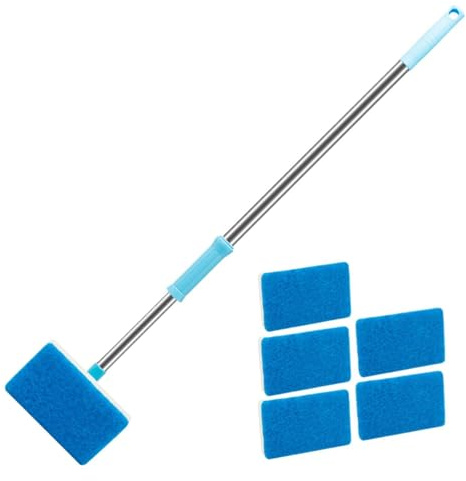 Générique Brosse Nettoyante pour Aquarium,à Verre Télescopique pour Aquarium avec Têtes de Rechange | Frotteur pour Verre d'Aquarium,Idée Cadeau Parfaite pour Parents Grands-Parents et Amis