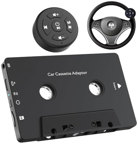 NONDK Kassettadapter Bil Kassett Bluetooth-Adapter Stöder Smartphones, Surfplattor, MP3-Spelare, TF-Kort