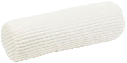 Gözze - Kuschelige Kissenrolle in Cord Optik, Ideal als Nackenstütze, 70 x 22 cm - Wollweiß