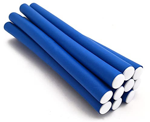 NIKO Twist Flex Rods – Rulli flessibili in schiuma, bigodini leggeri piegati per ricci e onde, strumento di styling per parrucchieri/barbiere – colore casuale (14 mm)