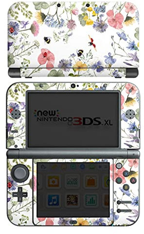 Skin kompatibel mit Nintendo New 3DS XL Folie Sticker Biene Blumen Muster
