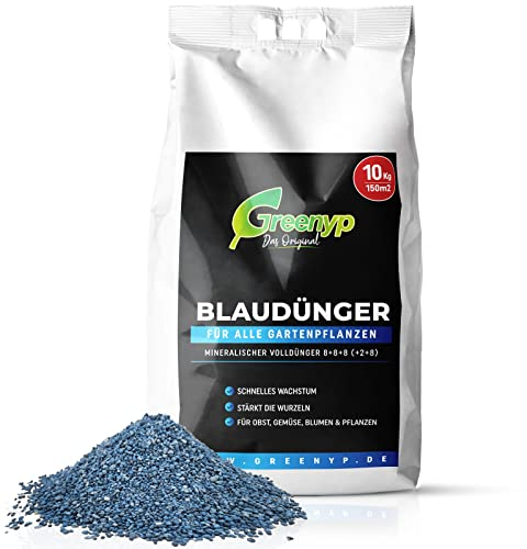 Greenyp Blaudünger NPK Dünger für Pflanzen 5-30kg I Universaldünger Langzeitdünger für Obst, Gemüse, Blumen, Rasen oder Zierpflanzen I Stickstoffdünger für alle Garten Kulturen (10kg / 150m²)
