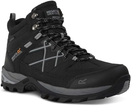Regatta Mens Samaris III Boot Walking Boots with Superior Grip Performance Threads & TECFOAM Insock, Waterproof & Breathable - Perfect for Outdoor, Hiking, Climbing & Mountaineering