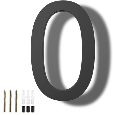 Números de casa modernos negros para exteriores, 152 mm, metal, placa de señal de dirección de casa, números flotantes 3D, números de puerta flotantes, montaje de aluminio