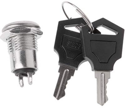 Electric For Key Switch Lock With 2 Keys 2 Positions ON/Off Metal Keylock Switch All Keyed Alike Two Terminals