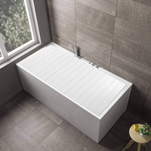 120 x 70 cm, copertura per vasca da bagno fino a 5 kg, materiale PVC, design pieghevole come supporto per tablet, pannello isolante, antipolvere, impermeabile, per casa, vasca da bagno e bagno