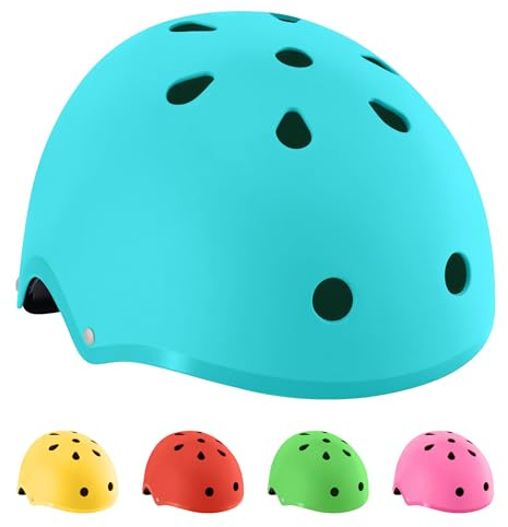 Hornit Kids Bike Helmet | Kids Helmet | Child Bike Helmet | Bike, Skateboard, Skating & Scooter Helmet | BMX Helmet Kids | Toddler Bike Helmet | Multi-sport Helmet | (Small, Tuvalu Turquoise)
