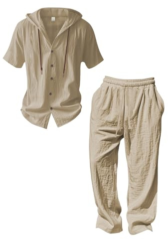 Générique Costume Homme en Lin Naturel Respirant, Coupe Ajustée Et Légère, Tenue Formelle Décontractée Durable, Idéal pour Le Travail Professionnel Et Les Occasions Estivales