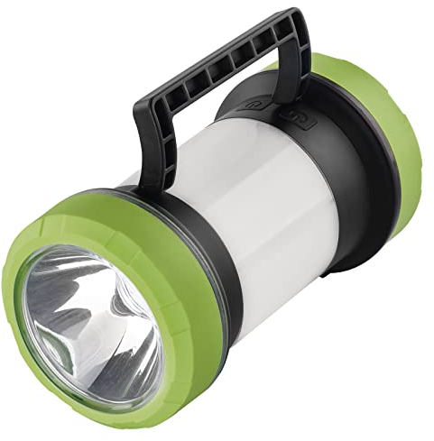 EMOS Wiederaufladbarer LED Handscheinwerfer, Taschenlampe mit 7 Lichtmodi, Camping Laterne mit Powerbank-Funktion, Akkulampe, Arbeitsleuchte 350 lm, 260 m Leuchtweite, inkl. USB-C Ladekabel