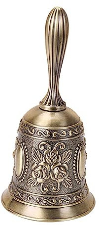 Ciieeo 1 Pc Campana De Mano Campana De Oración Rústica Campana De La Iglesia Campanillas para Principiantes Campana del Aula Aleación De Zinc Manivela Campana Metalica Niño Pequeño