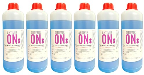 ANTIVIR ON 6 Liter Kühlerfrostschutz G12+ Kühlflüssigkeit Fertigmischung -40° Kühlmittel