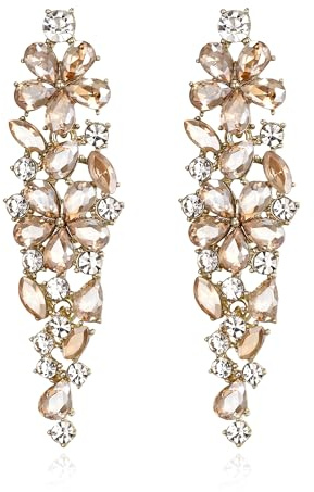 Clearine Sparkle Marquise Rhinestone Crystal Statement Chandelier Dangle Drop Earrings for Women, Art Deco Prom Jewellery for Wedding Bridal