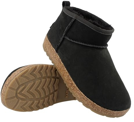HAFLINGER Stivali in pelle di agnello Aino Elsa Outdoor Stivali unisex, Elsa Nero, 39 EU
