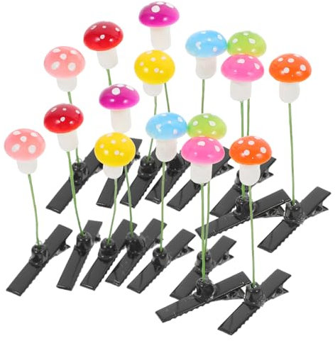 SAFIGLE 30pièces Barrette à Cheveux Forme De Champignon Accessoires Kawaii Pour Fête Cosplay Et Coiffure