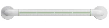 Barre d'appui de salle de bain avec poignée antidérapante et cercle lumineux de sécurité pour cuisine, chambre à coucher, baignoire, douche et marches (blanc, longueur : 30 cm)