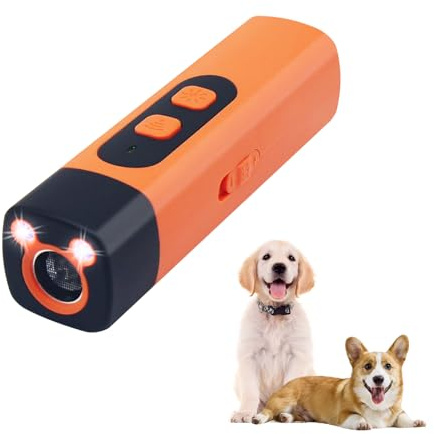Horuili® Entrenador Ultrasónico para Perros Portátil con Luz LED – Dispositivo Anti-Ladridos, Adiestramiento Suave para Interior y Exterior, Corrector de Conducta