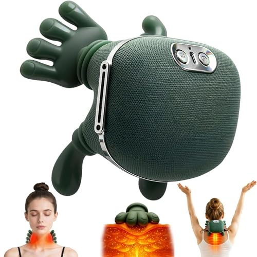 Neck Massager, Back Massager, Bionic Heated Massager, 4D Kneading Massage, Simulated Human Hand Design for Pain Relief and Muscle Relax, Christmas Birthday Gifts for Women Men