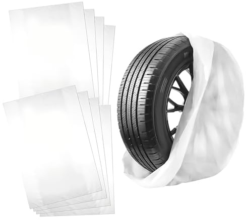 ZHIQIN Lot de 8 Sacs à Pneus de Voiture Housses de Protection pour Pneus Rangement pour Sac de Pneu Housse de Pneu Étanche 100x100 cm Indéchirable et Stable pour Pneuse Jusqu'à 22