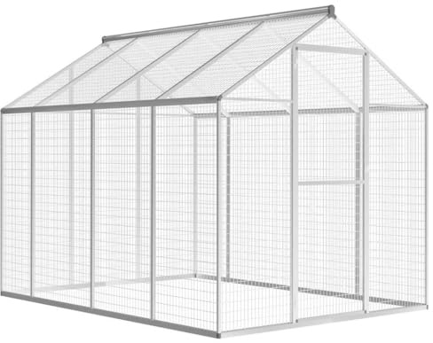 Nqyjm Aviario exterior de aluminio 178 x 242 x 192 cm para jardín terraza
