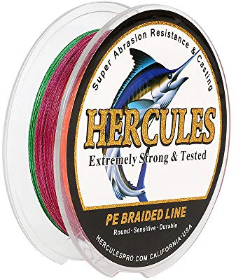 Hercules - Filo da pesca intrecciato a 4 fili, 100-2000m, 6-100lb, super morbido, polietilene, Lenze intrecciate per pesca con lenza, pesca da riva, pesca in mare, pesca in barca