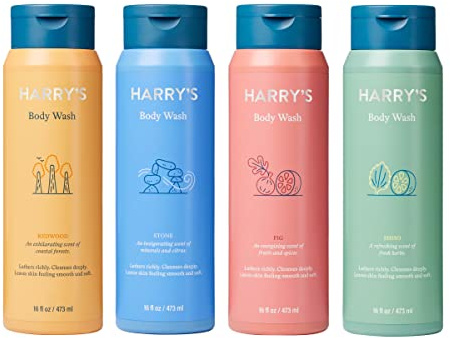 Harry's Men's Body Wash - Body Wash for Men - Variety Pack - 16 Fl oz , Pack of 4 (Packaging May Vary)