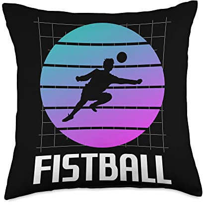 Fistball Gift For A Fistball Player Retro Vintage Classic Fistball Player Throw Pillow, 18x18, Multicolor