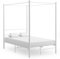 INLIFE Himmelbett Weiß Metall 140x200 cm,23.6kg,325061