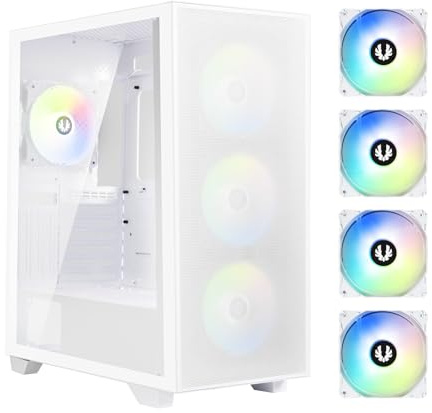Boîtier PC - BITFENIX - Flow (Blanc) - Moyen tour - Format ATX - Sans alimentation