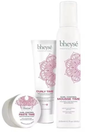 Renée Blanche - Kit de 3 productos para el Cuidado Esencial para el cabello rizado | Espuma anti humedad, crema definidora efecto elástico y pasta antifrizz