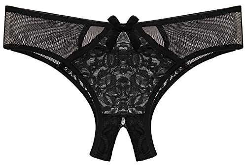 VIYUANH Perizoma Donna Sexy Hot Per Aperto Vita Bassa Trasparente Mutande Curvy Taglie Forti Tanga Perizoma Senza Cuciture Biancheria Intima Brasiliana Slip Pizzo Elasticizzate
