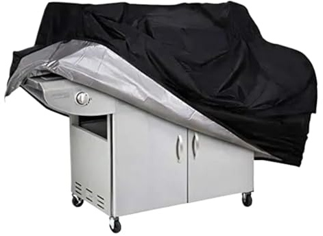 Grillöverdrag Vattentät BBQ Skyddshölje, Dammtät Grill, Elektrisk Kolgrill, Skydd för Trädgårdsgrill, Svart (80 x 6