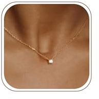 Tewiky Halskette Damen 14K Gold & Silber 925 Layering Kette Damen Set Choker Wasserfest Goldkette mit CZ Anhänger Trendy Schmuck Geschenke