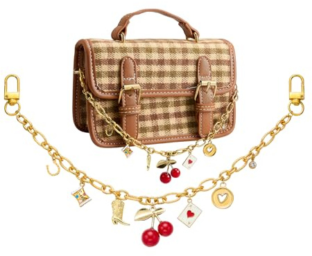 COGCHARGER Bag Extender Chains with Alloy Brass Pendant Purse Extender for Shoulder Crossbody Bag Charm Chain Accessories Decoration