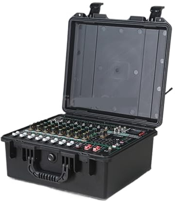 Mixeur audio DJ Mixeur professionnel à 8 voies avec amplificateur de puissance, microphone, pack Bluetooth haute puissance for la maison, les performances sur scène en extérieur