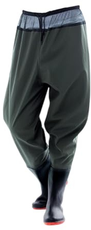 QSTDGVPW Vadeadores de Pesca Vadeadores de Cintura Pantalones de Vadeo de PVC Prácticos Y Ligeros Pantalones de Pesca para Hombres Mujeres, Pesca C