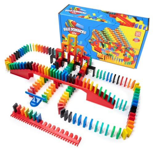 Bulk Dominoes Pro-Domino Kit | Dominoes Set, STEM STEAM Small Toys, Family Games for Kids, Toys, Building, Toppling, Chain Reaction Sets (Starter)