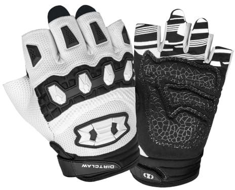 Seibertron Youth Dirtclaw Gloves - High-Performance Gloves for Road Racing and BMX Riding White XS