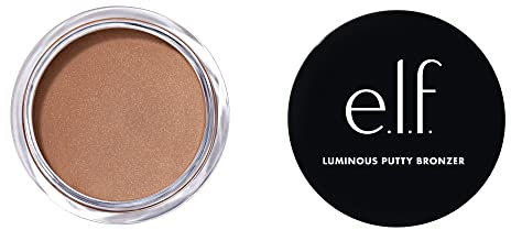 e.l.f. Luminous Putty Bronzer, Leichter Putty-to-Powder Bronzer Für Ein Strahlendes, Leuchtendes Finish, Hochpigmentiert, Vegan & Tierversuchsfrei, Day Trip, 10 g
