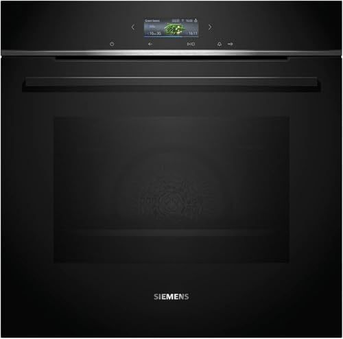 Siemens HB774G1B1, Stiftung Warentest Test, Horno inteligente empotrable iQ700, 60 x 60 cm, fabricado en Alemania, activeClean pirólisis y hidrólisis humidClean, Air Fry, programas automáticos