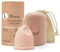 Bamboozy Luxus Menstruationstasse mit Sterilisator (L) - Wiederverwendbare Menstruationstasse aus Medizinischem Silikon - Bis zu 12 Stunden Schutz - Nachhaltig, Plastikfrei, ohne BPA