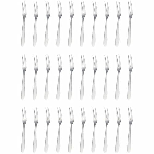 SHINEOFI 30 Piezas Tenedores De Frutas De Acero Inoxidable Tenedores Pequeños Para Postres Y Aperitivos Utensilios Para Hogar Fiestas Y Banquetes Resistente Y Fácil De Usar