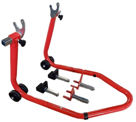 BEQUILLE MOTO 2 en 1 AVANT ARRIERE universelle + accessoires interchangeables | stand moto paddock ideal pour GP circuit racing track
