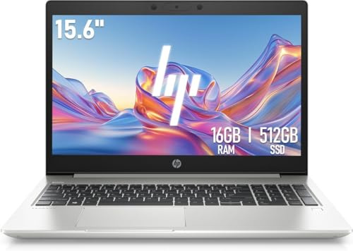 HP ProBook 450 G7 Ordinateur portable professionnel, 15,6 pouces (1366x768), Intel Core i5-10210U, 16 Go de RAM, 512 Go SSD, clavier US QWERTY, Windows 11 Pro (Remis à neuf)
