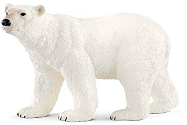 SCHLEICH WILD Life | Eisbär 14800 | detailgetreue Tierfiguren | Zoo Spielzeug Jungen und Mädchen | Deko für Geburtstag | Spielfigur ab 3 Jahren | 12 x 6 x 7 cm