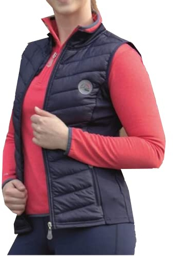HKM Basel Style Gilet en nylon pour femme Bleu Foncé L