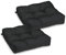 Classic Accessories Wasserabweisendes, quadratisches Terrassensitzkissen, 48,3 x 48,3 x 12,7 cm, 2 Stück, schwarz, Outdoor-Sitzkissen