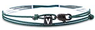 Made by Nami Bracciale casual da surfista personalizzato con lettera – Donna Uomo Ragazza Coppia Bracciale Personalizzato – Amicizia Bracciale Regalo – Impermeabile & Regolabile, P, Cotone