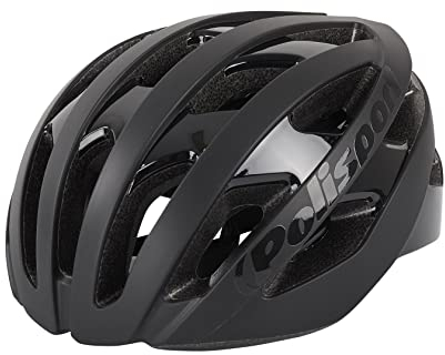 POLISPORT 8742300001 - Light Pro Fahrradhelm für Damen und Herren Verstellbare Größe L (58-61cm) mit abnehmbarem Visier und CE-Zertifizierung in Farbe Schwarz Matt/Schwarz